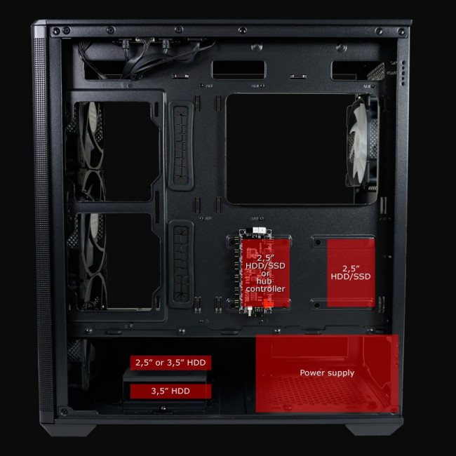 Case LC-Power Gaming 811B Meshwork XL ARGB Tempered Glass