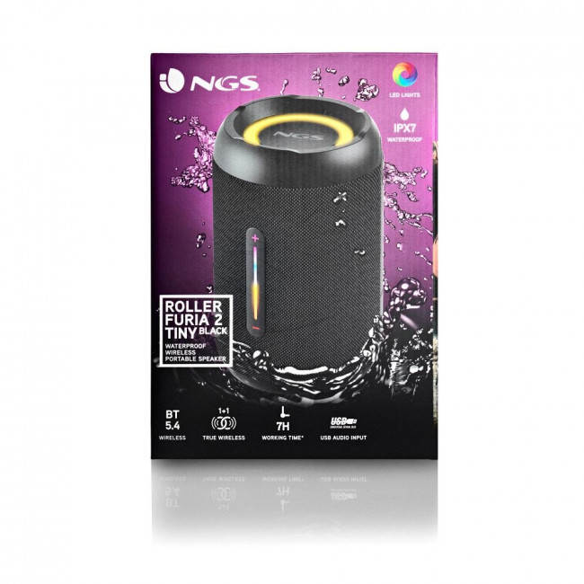 Bluetooth Speaker NGS Roller Furia 2 Tiny 20W IPX7 FM/USB/H TWS Black