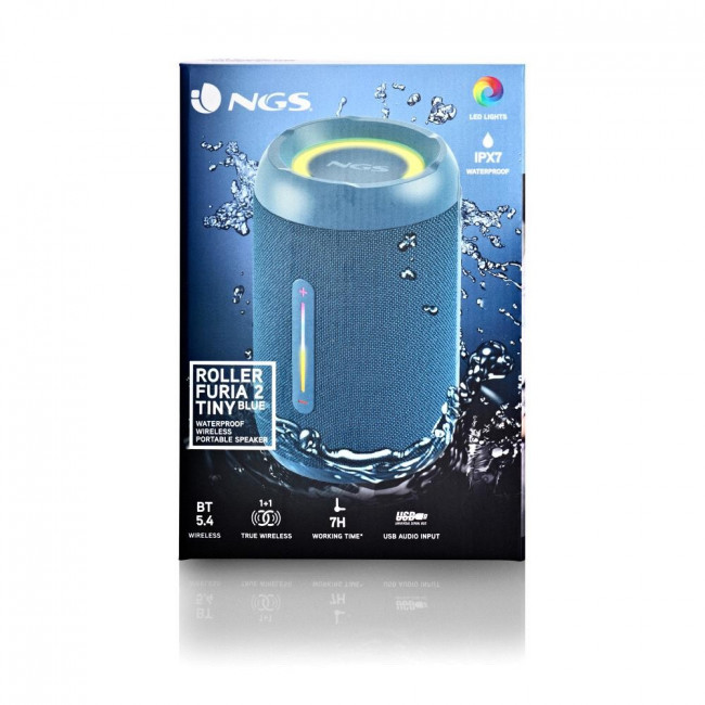 Bluetooth Speaker NGS Roller Furia 2 Tiny 20W IPX7 FM/USB/H TWS Blue