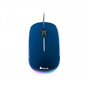 MOUSE NGS WIRED OPTICAL [ADDICT] BLUE WITH LED LIGHTS