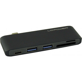 Docking Station LC-Power LC-HUB-C-MULTI-2A Type C Card Reader + 2 x USB 3.0 + 1 x USB C PD