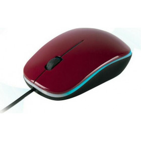 MOUSE NGS WIRED OPTICAL [ADDICT] MAROON WITH LED LIGHTS
