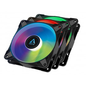 Arctic P12 PWM PST A-RGB - 3 Case Fans 0dB 120mm Pressure optimized PWM controlled speed with PST-A
