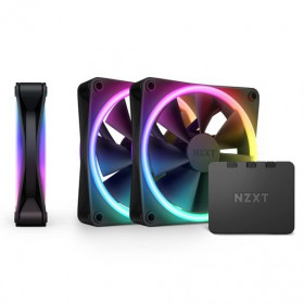 Case Fans NZXT F120RGB Duo 120mm Dual-sided RGB Triple Pack (Black) with RGB Controller