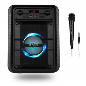 Bluetooth Speaker NGS [ROLLER LINGO] 20W PORTABLE TWS USB/TF/AUX IN -WITH MIC Black