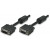 Extension Cable SVGA HD15 Male / HD15 Female with Ferrite Cores 5m Black