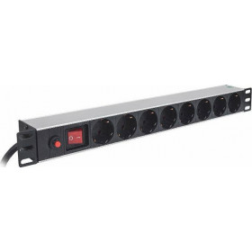 Πολύπριζο για Rack 8 Θέσεων με προστασια υπερτασης