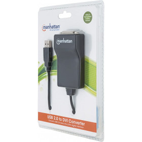 CONVERTER MANHATTAN USB 2.0 Male to DVI-Fem