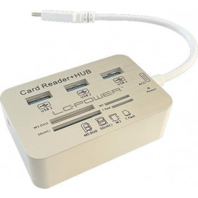 Docking Station LC-Power LC-HUB-C-CR Type C Card Reader + 3 x USB 3.0 Ports