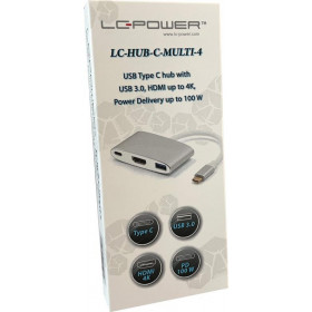 Docking Station LC-Power LC-HUB-C-MULTI-4 Type C with USB 3.0, HDMI and PD