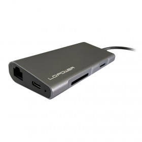Docking Station LC-Power LC-HUB-C-MULTI-5 Type C with Card Reader,  PD, RJ45 & HDMI