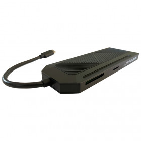 Docking Station LC-Power LC-HUB-C-MULTI-6-RGB Type C with Card Reader, PD, RJ45 & HDMI