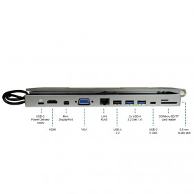 Docking Station LC-Power LC-HUB-C-MULTI-STAND Notebook Holder with Multi-Hub