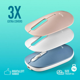 Mouse NGS Shell RB Multimode Rechargable Silent Wireless Black