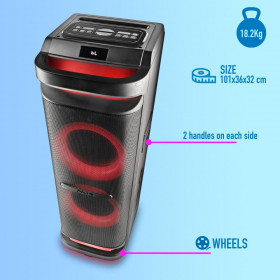 Bluetooth Speaker NGS Wild Space 3 800W 2 * 10" Woofer USB/BT(TWS)/AUX IN