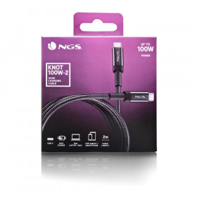 Καλώδιο Φόρτισης NGS KNOT 100W-2 – 2 Μέτρα / USB-C σε USB-C / 100W PD