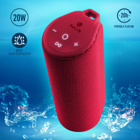 Bluetooth Speaker NGS [ROLLER REEF] 20W IP67 WATERPROOF TWS/AUX IN 20h BATTERY Red