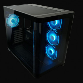 Case LC-Power Gaming 8001B Pro Storm ARGB Tempered Glass Black