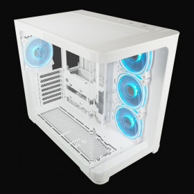 Case LC-Power Gaming 8001W Pro Storm ARGB Tempered Glass White