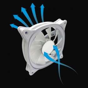 Case Fans LC-Power LC-CF-120-ARGB-KIT-R-W * 3 Reversed with Controller White