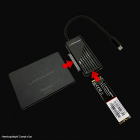 Adapter LC-Power for SATA & NVMe SSDs/HDDs