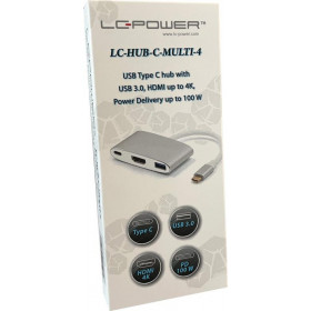 HUB USB Type C LC-POWER [LC-HUB-C-MULTI-4 ] USB3.0, HDMI, PD