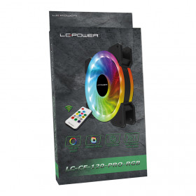 FAN CASE LC-POWER 12mm PRO 3pin RGB with R.M. 3Y