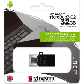 USB 32GB Stick Kingston DataTraveler MicroDuo 3 Gen2 USB 3 + micro USB