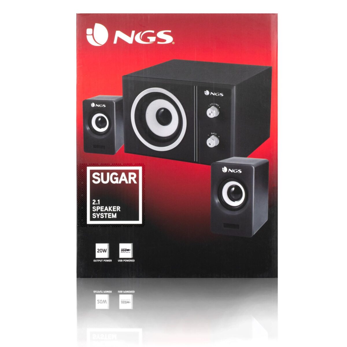 SPEAKERS 2.1 NGS [SUGAR] 20W USB Powered - Image 4
