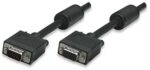 Extension Cable SVGA HD15 Male / HD15 Female with Ferrite Cores 5m Black