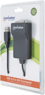 CONVERTER MANHATTAN USB 2.0 Male to DVI-Fem - Image 2