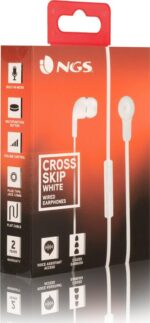 Ακουστικά Ενσύρματα NGS Cross Skip με λειτουργία Hands Free White - Image 3