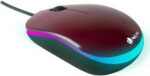 MOUSE NGS WIRED OPTICAL [ADDICT] MAROON WITH LED LIGHTS - Image 2