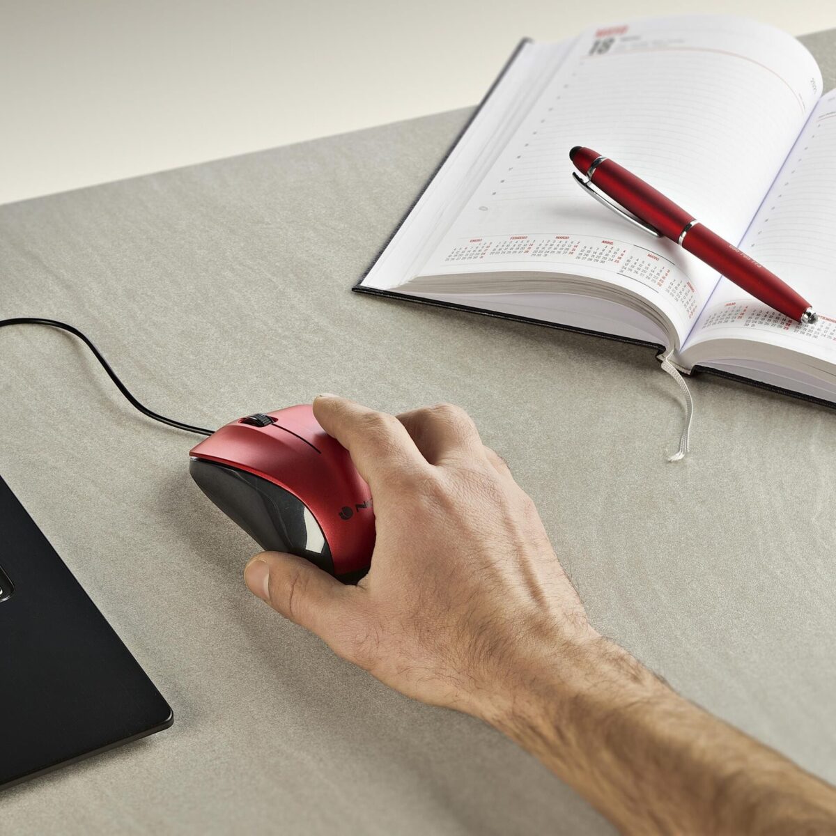 MOUSE NGS USB OPTICAL1200dpi [CREW] RED - Image 4