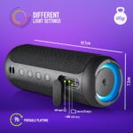 Bluetooth Speaker NGS Roller Furia 2 30W IPX7 HF/FM/USB/TF/AUX IN/9H TWS Black - Image 3