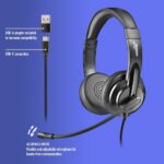 HEADSET NGS VOX605 USB-C with VOLUME CONTROL and USB-A adaptor - Image 5