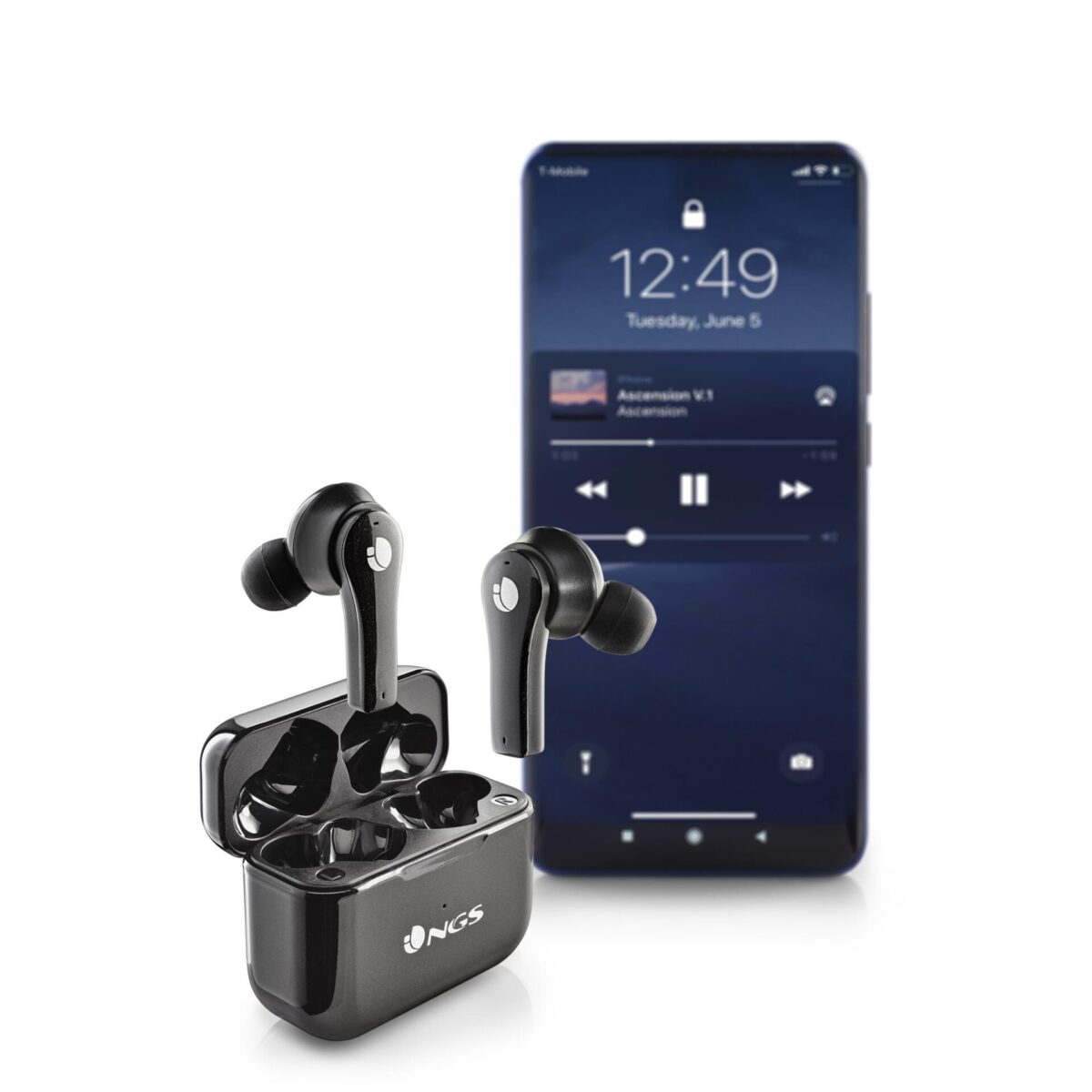 EARPHONE BT NGS [ARTICA BLOOM] BLACK TWS ANC - Image 5