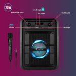 Bluetooth Speaker NGS [ROLLER LINGO] 20W PORTABLE TWS USB/TF/AUX IN -WITH MIC Black - Image 4