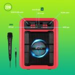 Bluetooth Speaker NGS [ROLLER LINGO] 20W PORTABLE TWS USB/TF/AUX IN -WITH MIC Red - Image 5