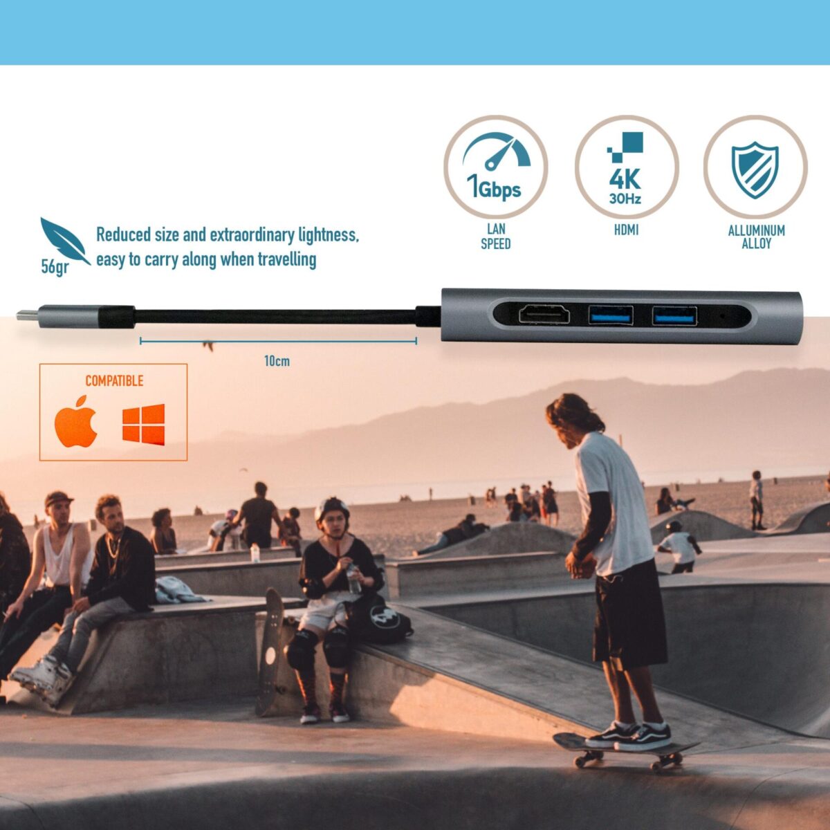 Adapter NGS [WONDERDOCK7] 7 σε 1 USB-C Multi-port - Image 4