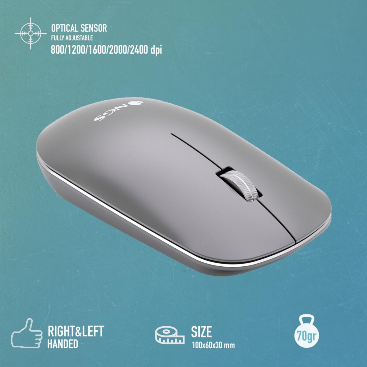 MOUSE NGS WLESS [SNOOP-RB] GREY - Image 5