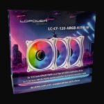 Case Fans LC-Power LC-CF-120-ARGB-KIT-R-W * 3 Reversed with Controller White - Image 5