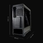 Case LC-Power Gaming 700B Hexagon Midi RGB Tempered Glass - Image 5