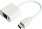 ADAPTER ANGA HDMI M --> VGA F + AUDIO WHITE - Image 2