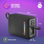 Bluetooth Speaker NGS Roller Furia 1 15W IPX6 HF/FM/USB/TF/AUX IN/9H TWS Black - Image 3